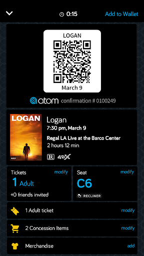 Redesigned ticket and confirmation screen